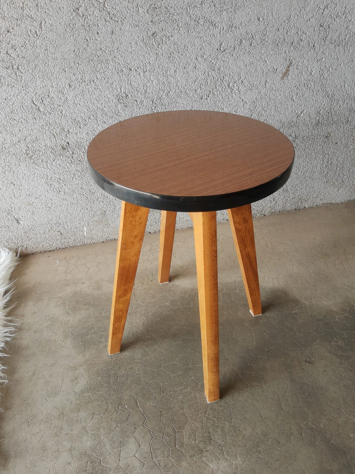Round stool formica 50-60s vintage