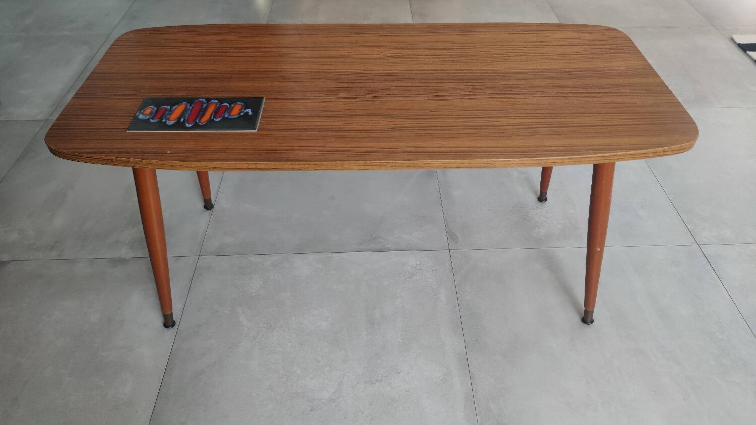 Melamine and ceramic coffee table, 1960