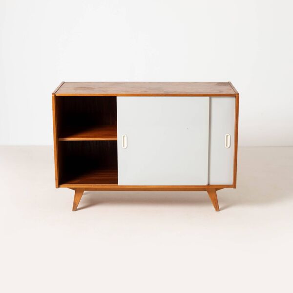 1 sur 2 buffet Jiri Jiroutek avec porte coulissante, Tchécoslovaquie, années 1960