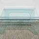 Table basse verre carrée. Vintage 90s