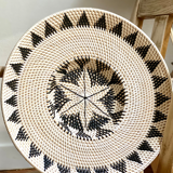 Round ethnic Balinese rattan tray