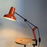 Vintage 1970s architect's desk lamp, East German (GDR - GDR), red - 50 cm