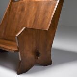 Italian Settee in Stained Beech - 1940's