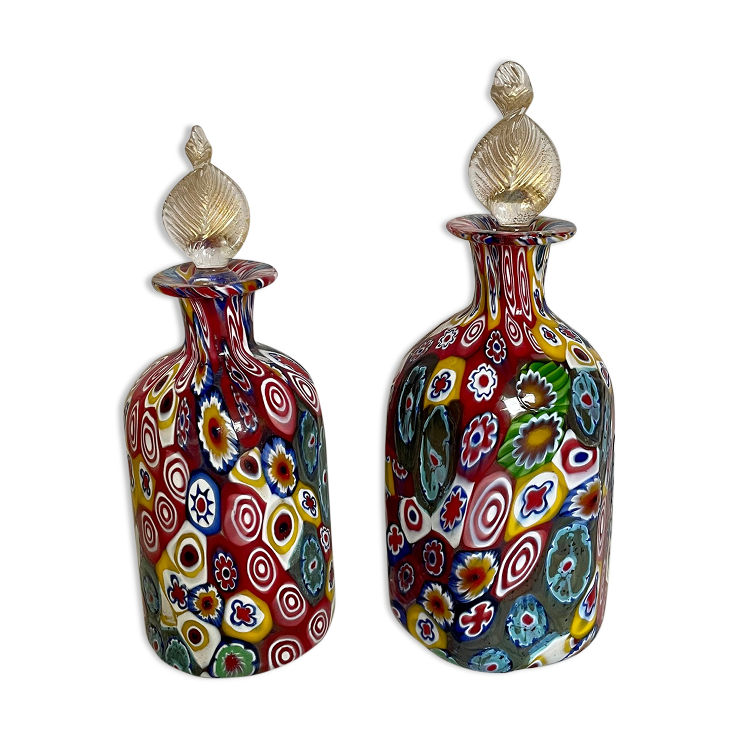Flacons millefiori Murano vintage