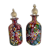 Vintage Murano millefiori bottles