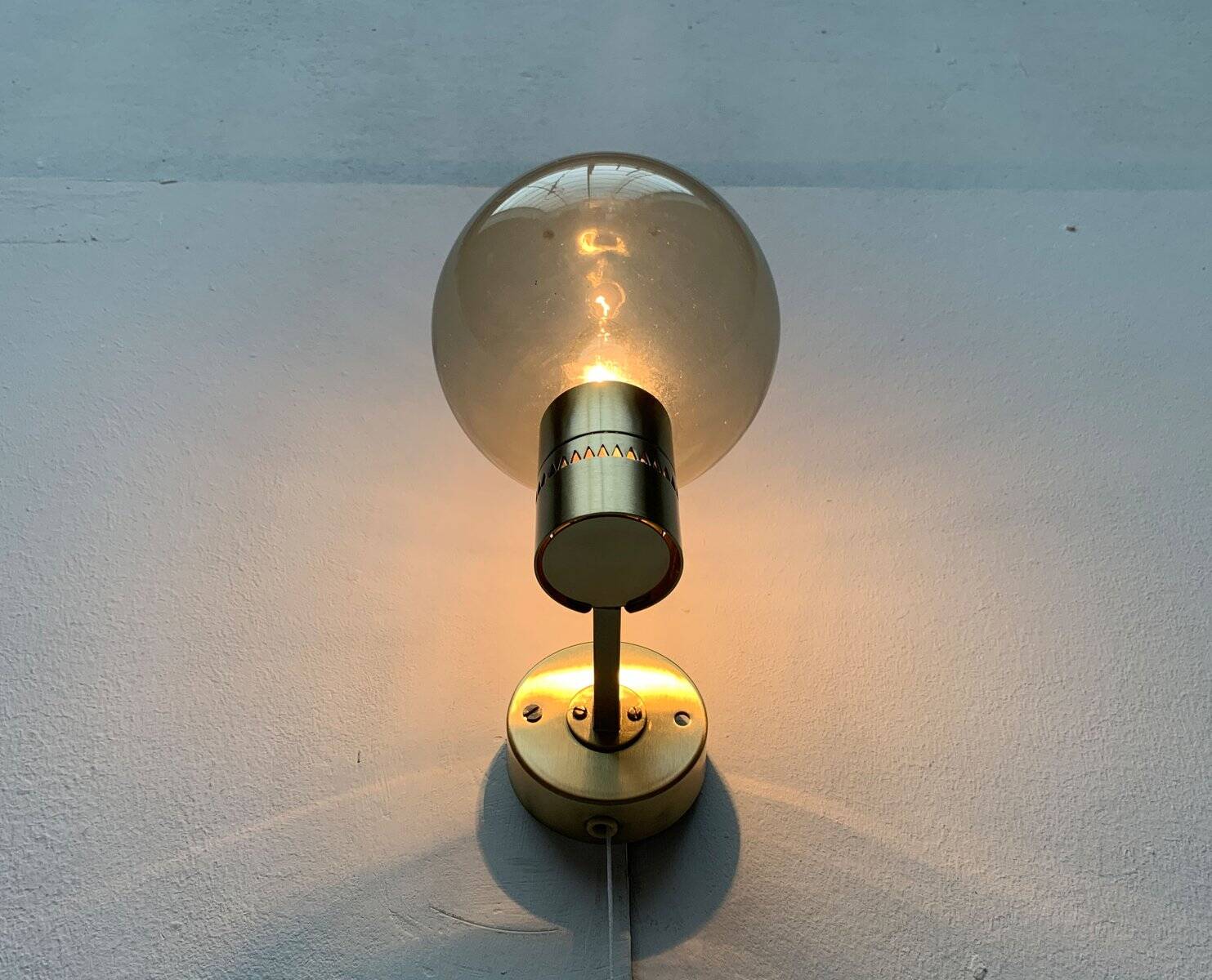 Swedish brass wall sconces from the mid-century by Hans-Agne Jakobsson for Hans-Agne Jakobsson Ab, Markaryd, 1960s, set of 2.