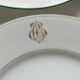 6 assiettes monogrammées anciennes en porcelaine de Limoges