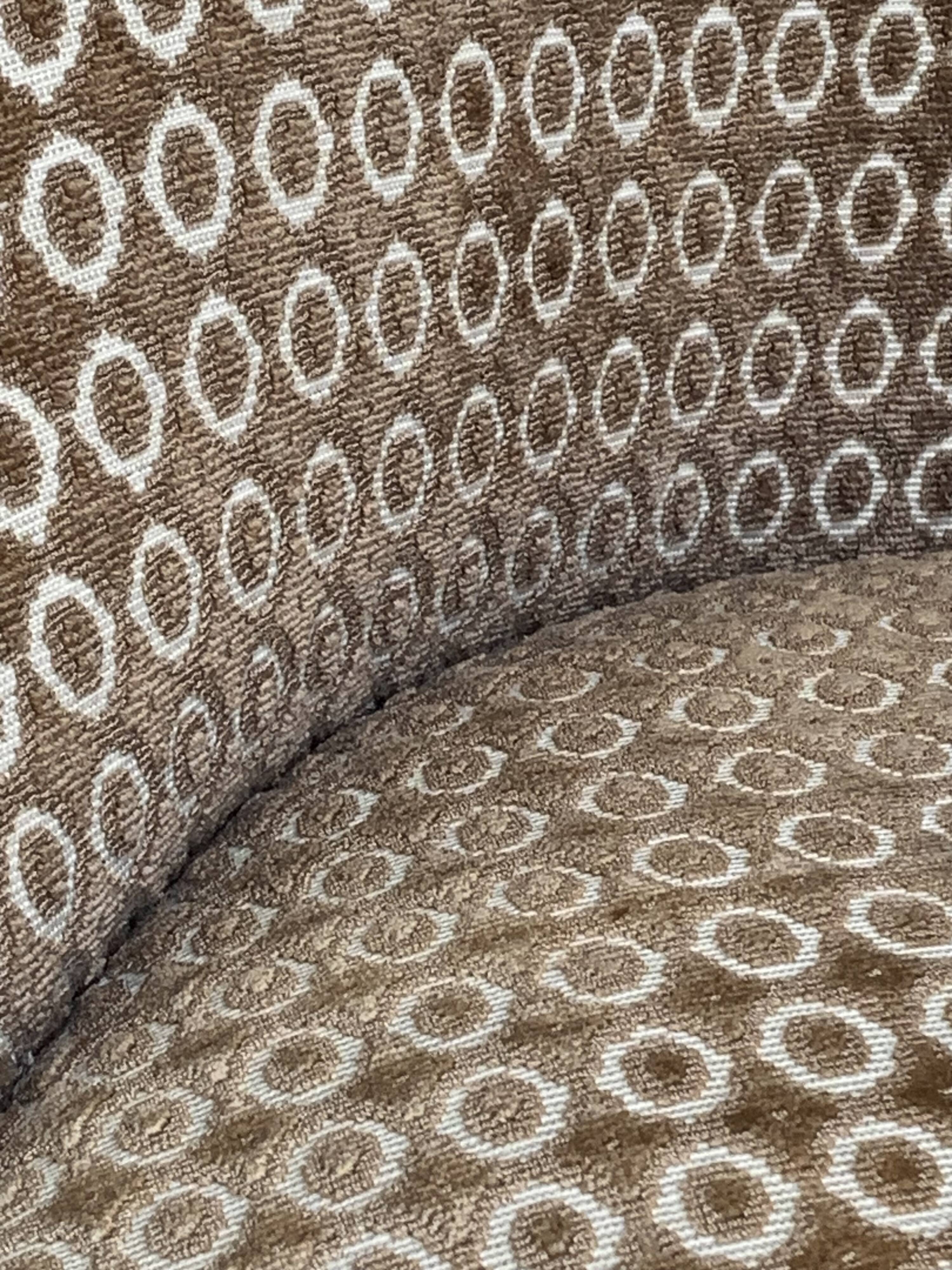 Vintage chocolate velvet toad armchair