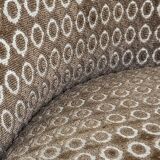 Fauteuil crapaud vintage en velours chocolat