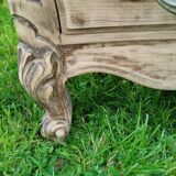 Antique Louis XVI style chest of drawers with wooden top