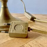 Old golden brass lamp base