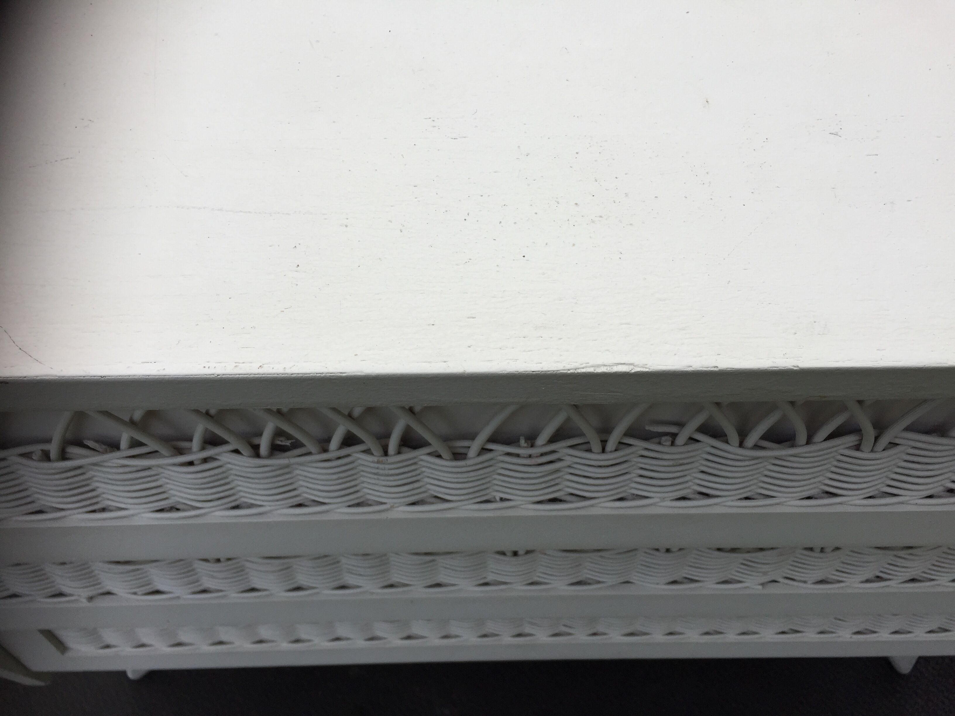 Vintage lacquered chest of drawers grey white