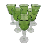 6 footed glasses in biot bubble
