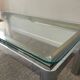 Vintage coffee table in brass and chrome metal from the 70s