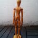 Articulated wooden female model