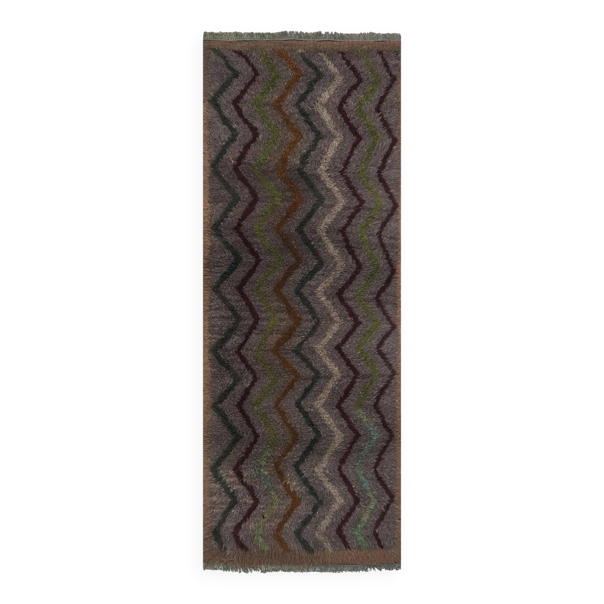 Vintage Turkish hallway rug 87x214 cm
