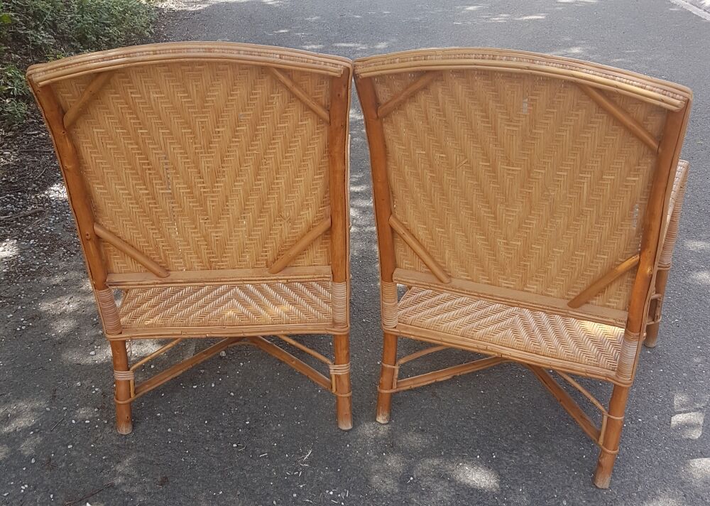 Old rattan chairs