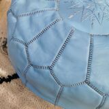 Pouf en cuir