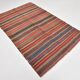 Burgundy & Brown Vintage Kilim Rug, 140x214Cm