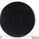 Round table leather black Tito Agnoli for Mateo Grassi