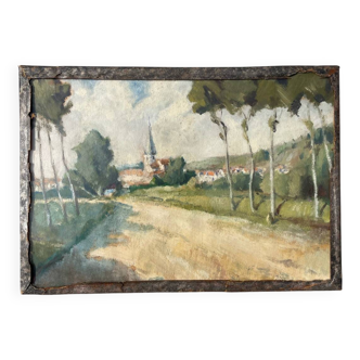 Small impressionist landscape painting