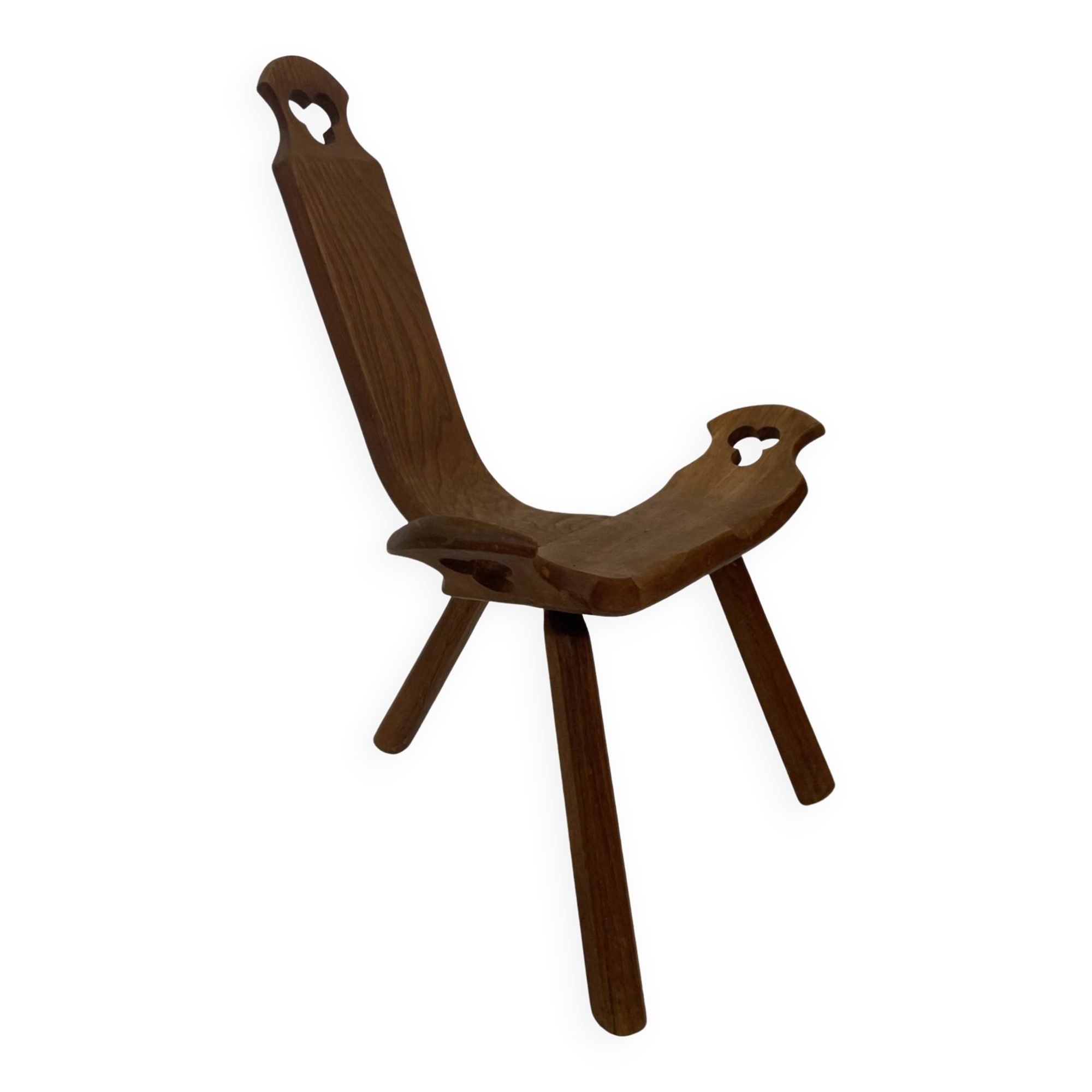 Vintage Spanish chair  stool brutalist design
