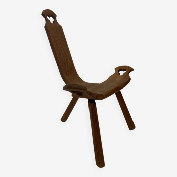 Tabouret de chaise espagnol vintage design brutaliste