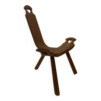 Vintage Spanish chair  stool brutalist design