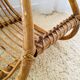 Porte bûche rotin vintage