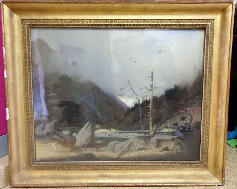 Alphonse de Saint-Beaussant (born in 1842) Pastel on paper mounted on canvas - Sinner