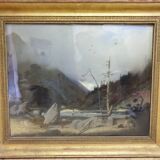 Alphonse de Saint-Beaussant (born in 1842) Pastel on paper mounted on canvas - Sinner