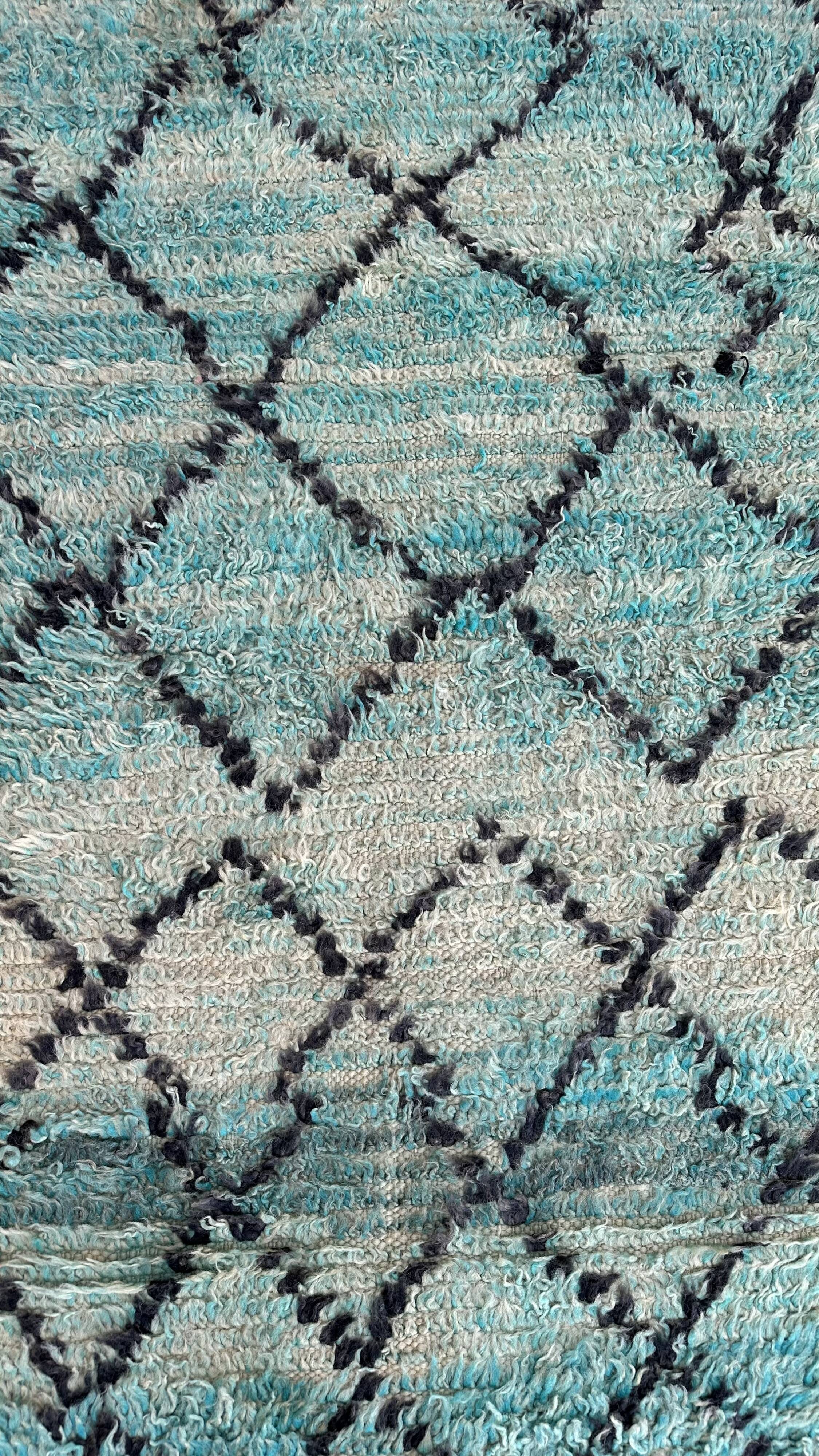 Moroccan rug Marmoucha green - 259 x 103 cm