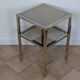 Side tables, chrome metal end tables