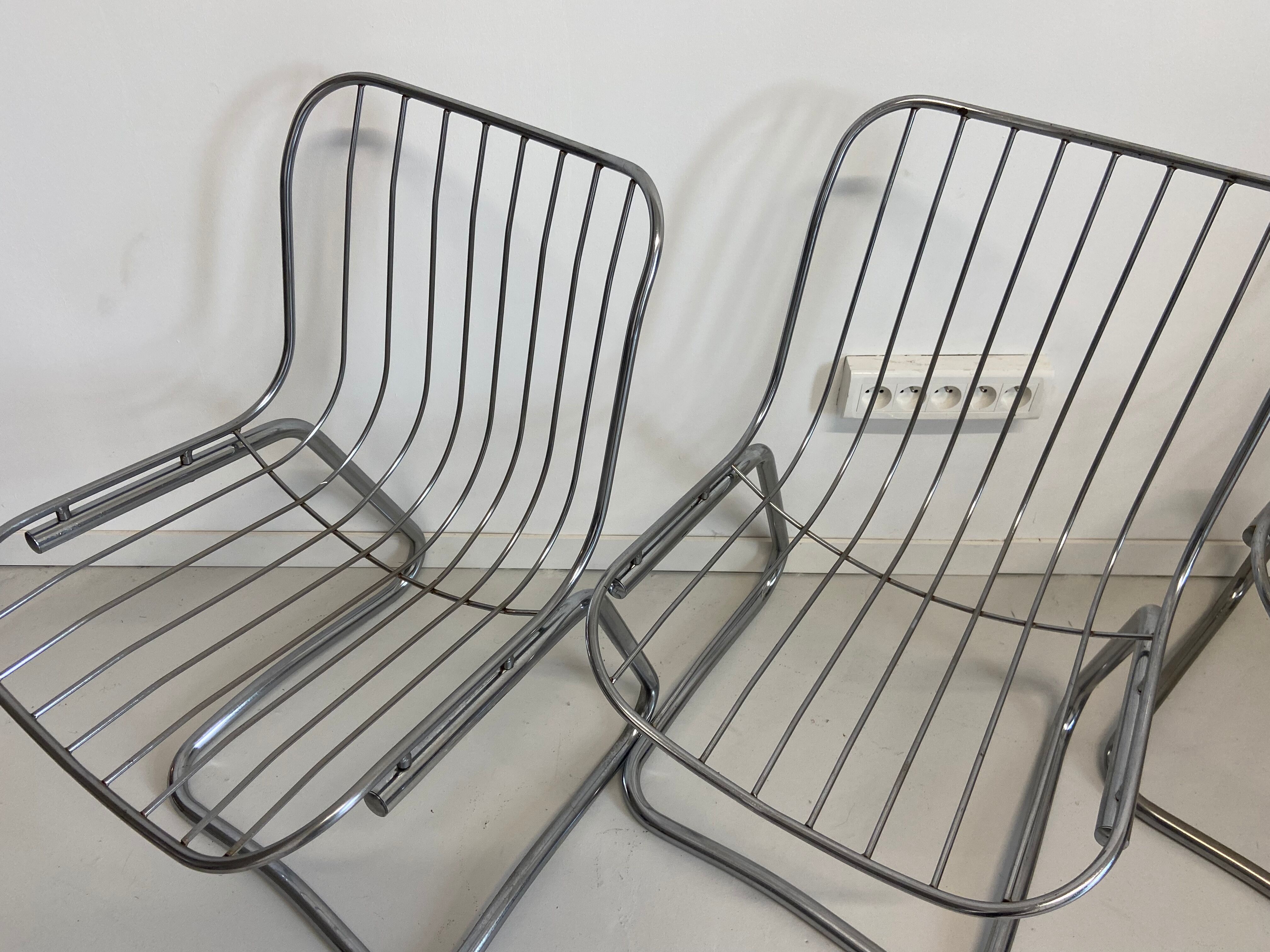 Rinaldi Gastone chairs in chrome