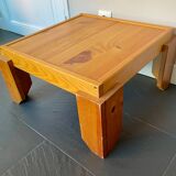 Table basse vintage pin massif