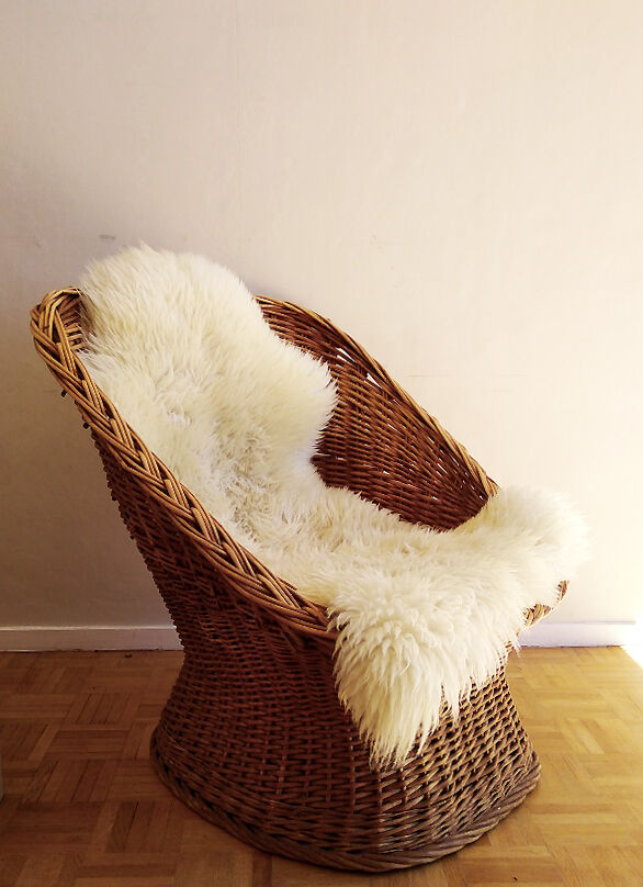 Wicker rattan armchair