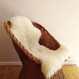 Wicker rattan armchair