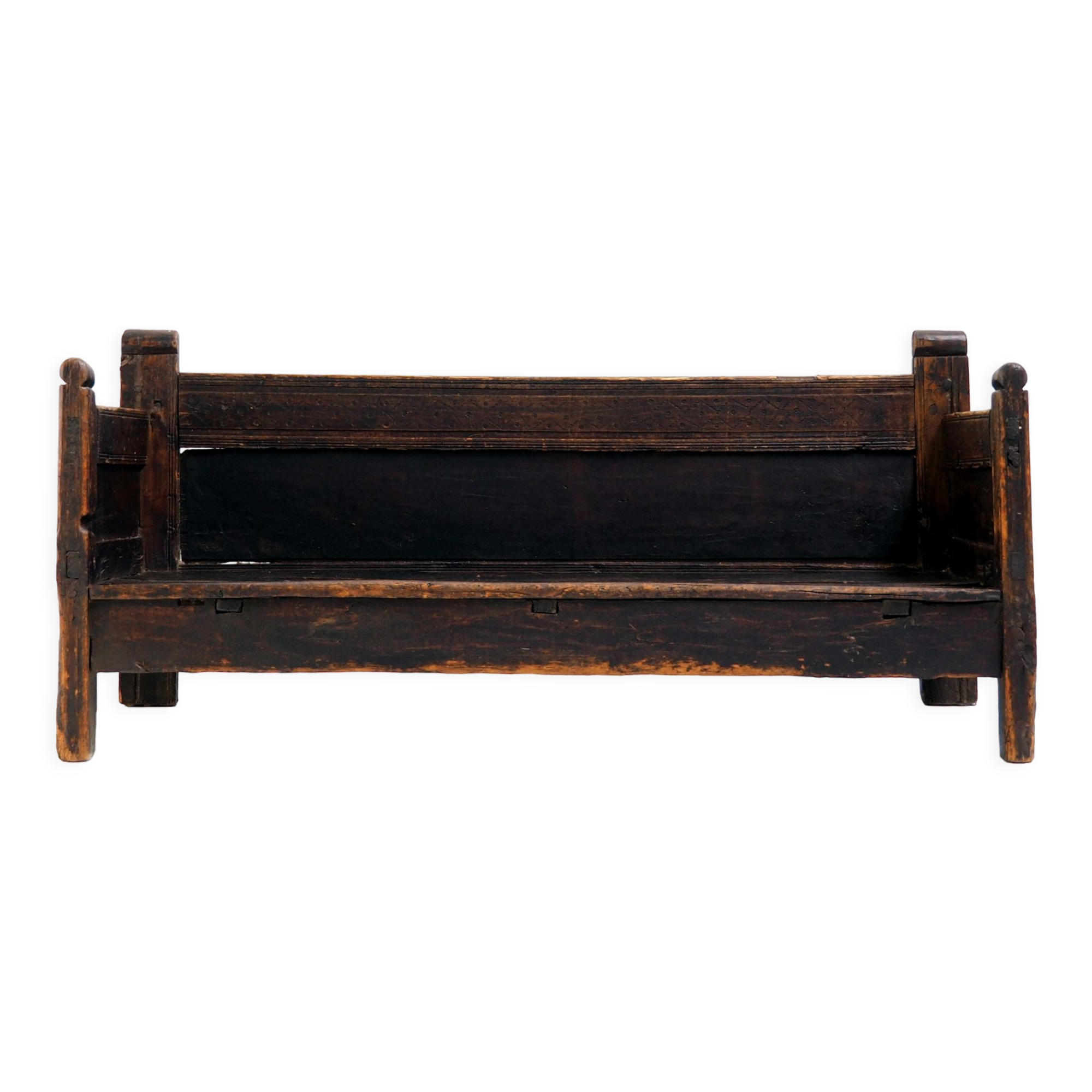 18th Century Spanish Wooden Bench with Beautiful Patina