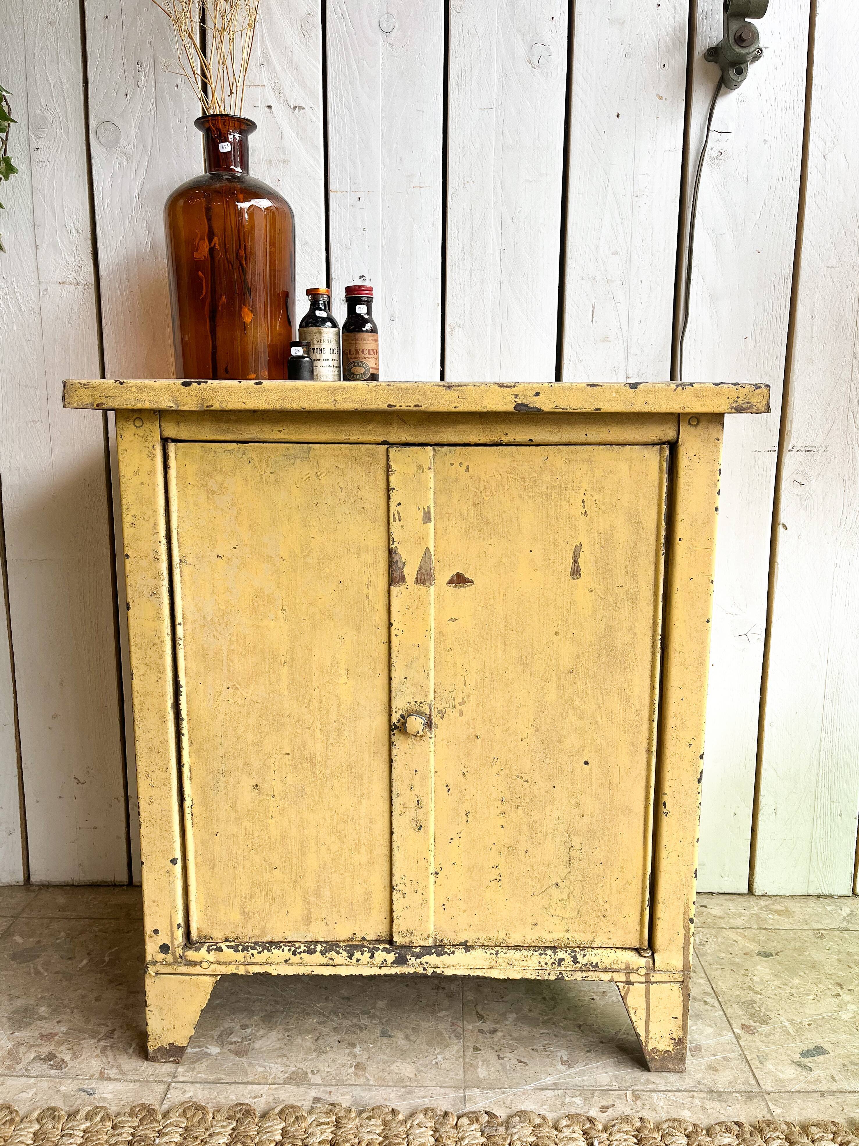 Old metal workshop furniture
