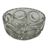 FRUIT CUTTER, SALAD BOWL in Solid CRYSTAL decorated with Hand-Cut PATTERNS