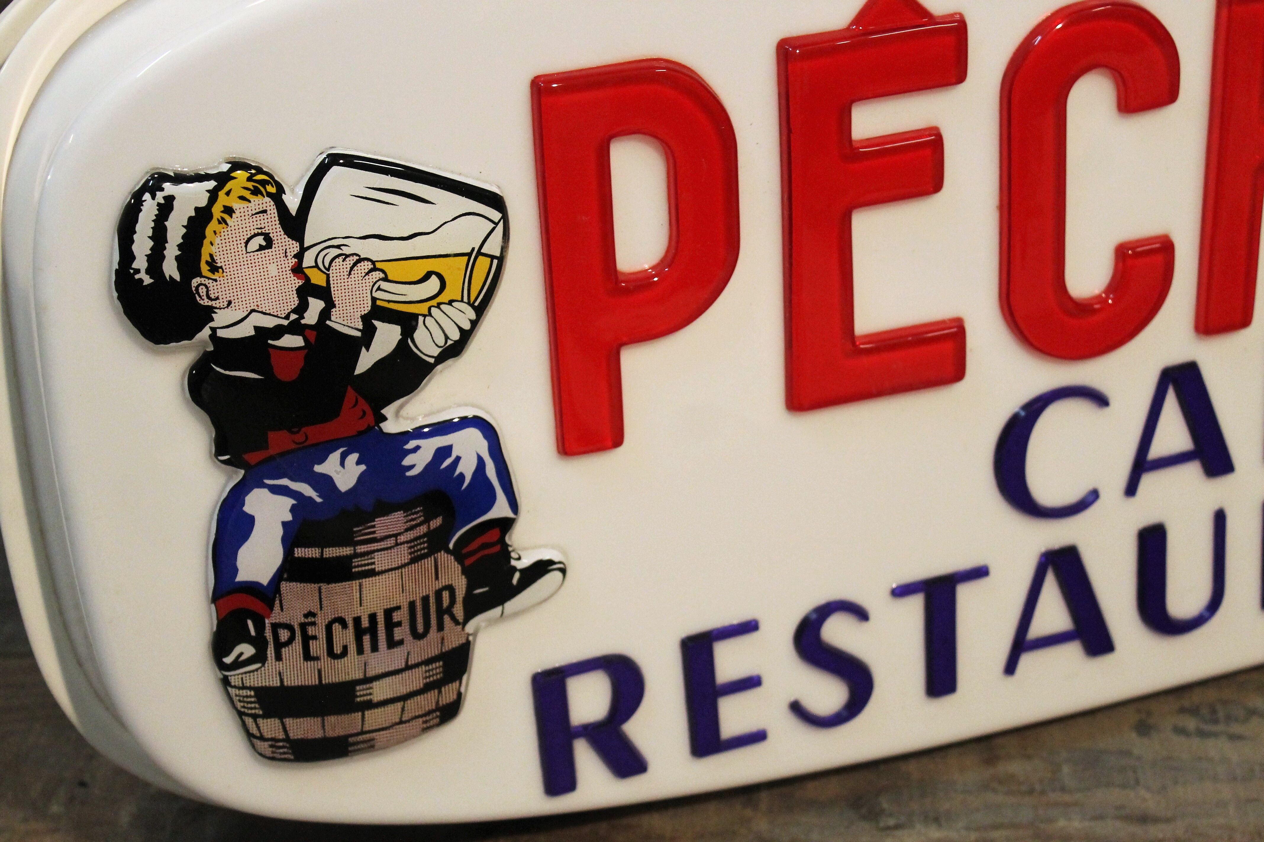 Double-sided light sign Fisherman's Beer, 1950s