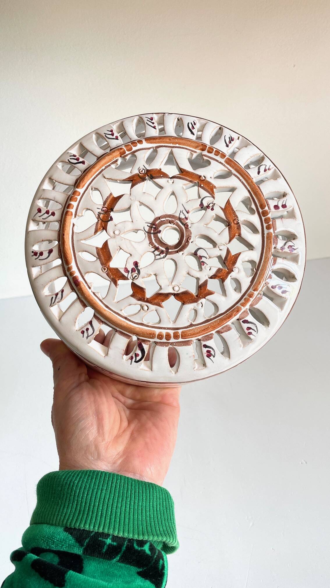 Handcrafted ceramic wall light