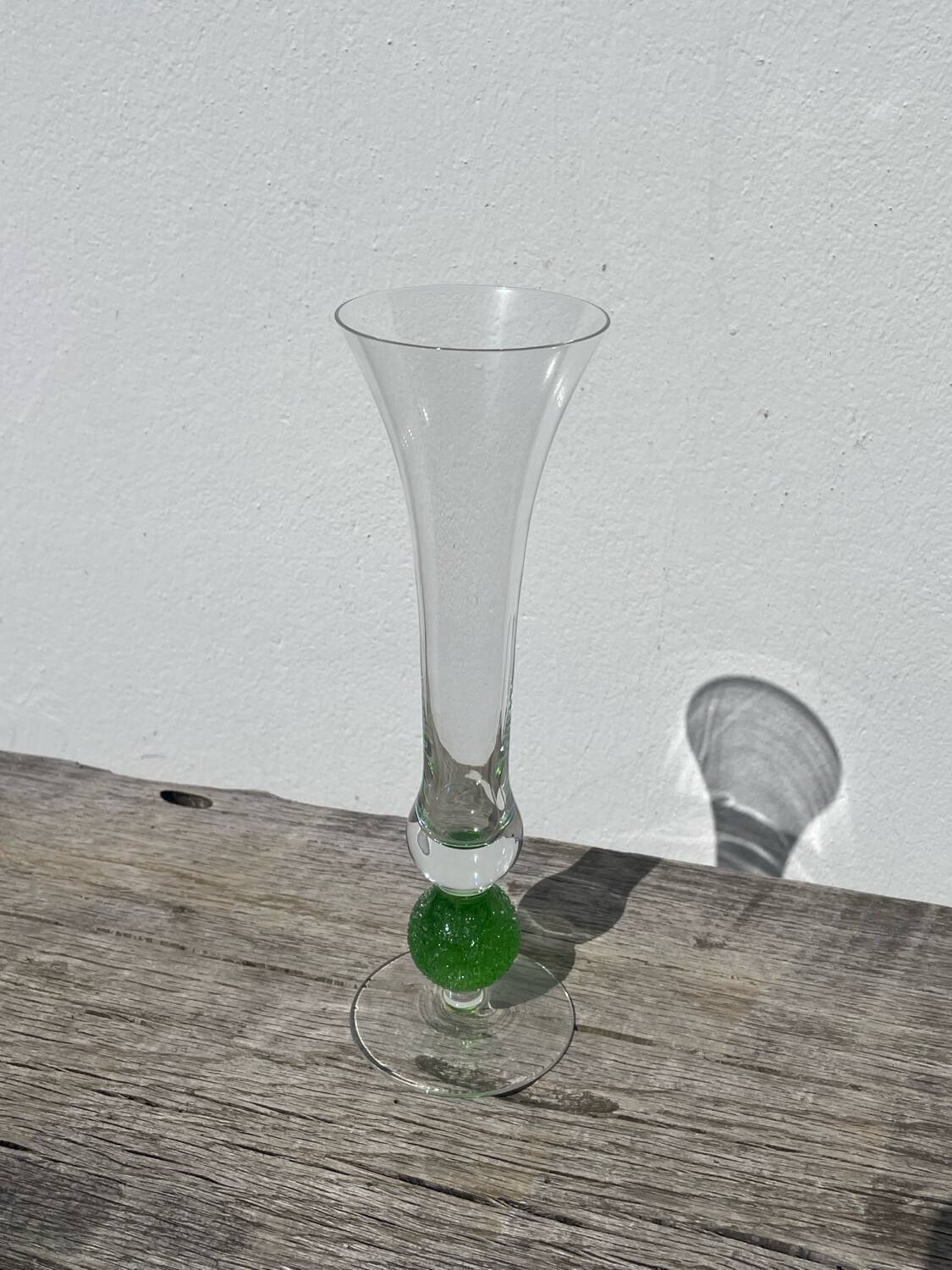 Green Murano glass vase