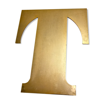 Vintage gold brass sign letter