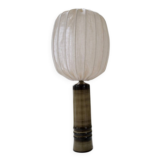 Mid-century modern ceramic table lamp in earthy tones Rörstrand Olle Alberius Sweden