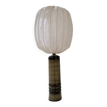 Mid-century modern ceramic table lamp in earthy tones Rörstrand Olle Alberius Sweden