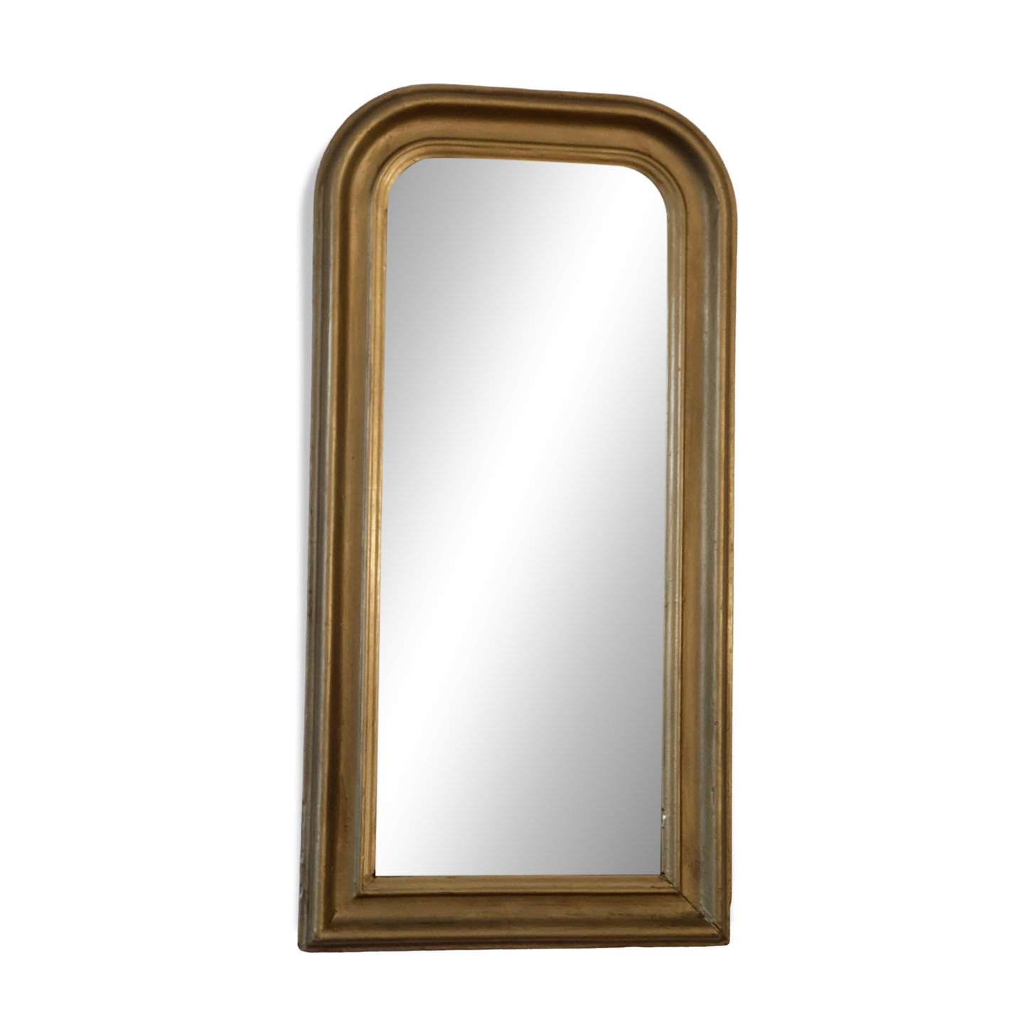 Antique French Louis Philippe full length mirror – gold, late 19th century