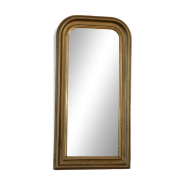 Miroir en pied antique français Louis Philippe – doré, fin du 19e siècle