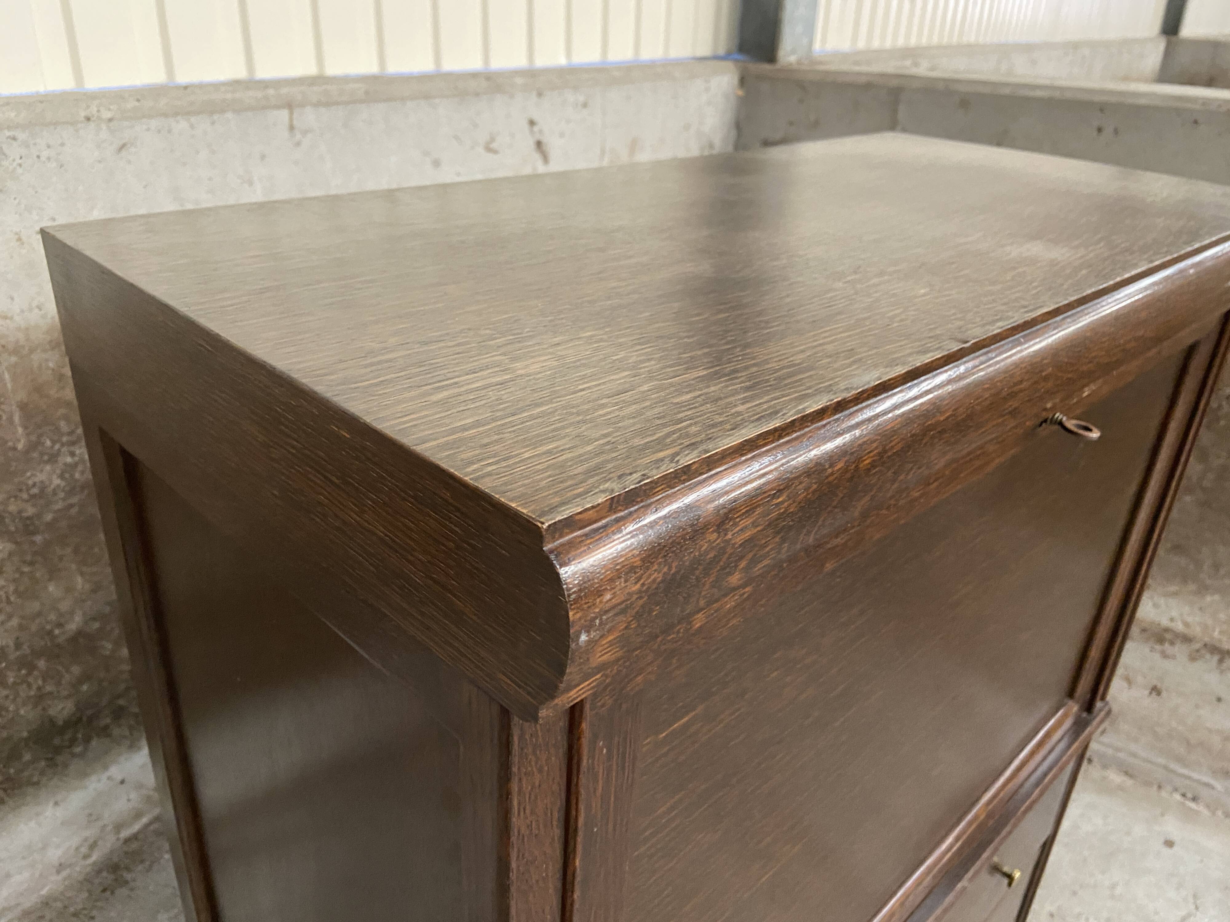 Secretary with flap art-deco desk mid-century vintage 1950
