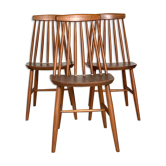 Lot de 3 chaises à barreaux